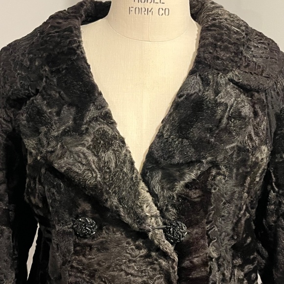 Vintage Women’s Brown Persian Lamb Short Fur Jacket Coat - Estimate Sm-Med - Picture 3 of 11